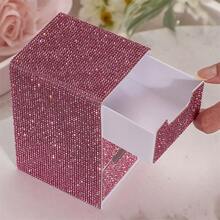 全镶钻三抽屉高端桌面收纳盒，珠宝化妆品收纳盒 - 彩色 - 查看 9