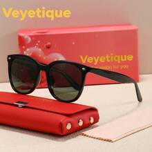 1 套 2026 新款 GM 高端男女通用时尚醋酸纤维铆钉方形镜框太阳镜，偏光防紫外线眼镜，带眼镜盒和清洁布 - 彩色 - 查看 11