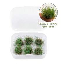 6片/8片微型静电植绒草簇，适用于HO/N比例火车铁路微缩模型逼真场景布局 - As photo - 查看 14