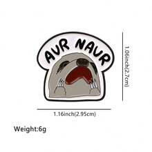 卡通大象考拉奶牛珐琅徽章趣味动物语录胸针翻领别针徽章背包服装配饰时尚珠宝朋友礼物 - 黑色 - 查看 16