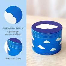 2.5" Skyward Dreams Grinder | Cerulean Clouds Premium Aluminum Grinder, Durable Kitchen Spice, Pepper Grinder - 藍色 - 查看 3