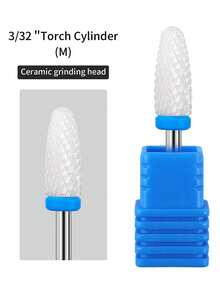 1PC Ceramic Nail Drill Bit 3/32" High Quality Ceramic Cutters Manicure Bits Electric Drill Accessories Nail File Tools - Blue - View 4