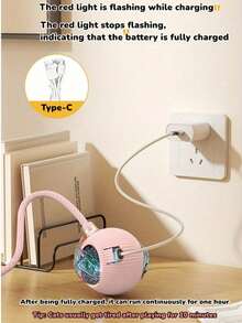 1pc Electric Cat Toy Ball, Upgraded Smart Wake-Up Tap Version, Suitable For Dogs And Cats, Automatic Rolling Ball Toy, Activates Pet Movement, USB Rechargeable Smart Ball Toy - View 5