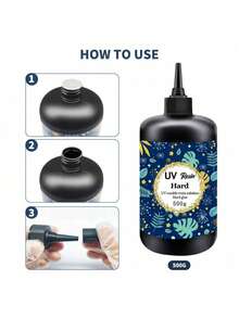 500g/200g/100g Transparent Hard UV Resin, Upgraded Formula, Fast UV Curing, Suitable For Jewelry Making, Crafts Decoration, Hard Clear Adhesive, Activated By Sunlight - Multiple Specifications - View 7