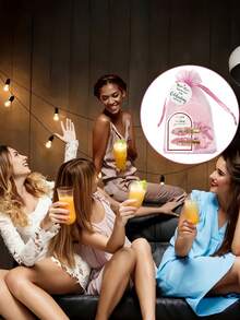 Bộ quà tặng nhỏ cho tiệc độc thân, bao gồm dây buộc tóc nơ màu hồng, tím, vàng, gương trang điểm nhỏ, thiệp cảm ơn và túi quà, thích hợp cho tiệc độc thân, tiệc cô dâu và tiệc ngủ spa, quà tặng cho gia đình, bạn bè, bạn gái, Ngày Valentine, Ngày của Mẹ. - Nhiều màu - Xem 6