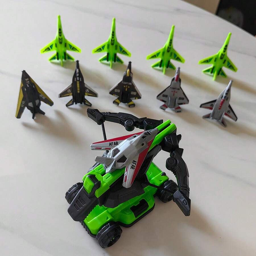Kids Catapult Airplane Toy Set, Launching Fighter Plane, Suitable For Boys Social Interaction