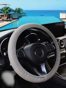 MEIKAXIU 1pc 3D Breathable Mesh New Style Granule Massage Car Steering Wheel Cover Without Inner Ring, Suitable For 14.5-15 Inches Car Accessories - một kích cỡ - Xem 8