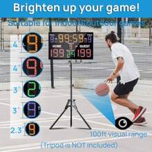Basketball Timer, Scoreboard - Scoreboard With Shooting Clock - View 2