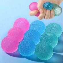 Stress Relief Ball With Rich Texture: High-Density Soft Gel Toy, 1.6 Inch Small Sensory Toy, Quiet Classroom Stress Relief Item, Malt Filling, Student Reward - Multicolor - View 2