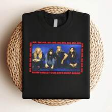 T-shirt femme Imprimé Mr Big Bump A Head Tour 1993 Groupe de rock américain Paul Gilbert T-shirt TE7027 Manches longues - Noir - Voir 3