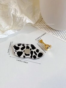 美甲装饰品，黑白豹纹、猫爪、心形、椭圆形底座美甲树脂贴片套装，配金色小金属合金甲片，韩式美甲配件，美甲装饰展示工具及道具 - 彩色 - 查看 11