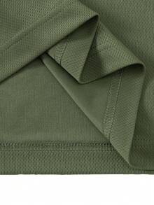 Pack de 4 Playeras con Capucha y Manga Larga para Hombre, Malla Micro Poliéster 150gsm, Transpirable, 8 Colores - Verde Oliva - Ver 4