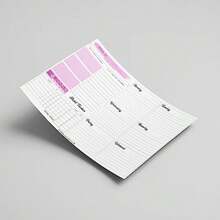 Weekly Planner  Tear Off Ic Full Year Ductivi Planner 50 Undated Sheets For Daily Schedule To-Do Lists Habit Traing Academic Planning And Work Agenda (8.5 X 11 Heink) - Hồng - Xem 5
