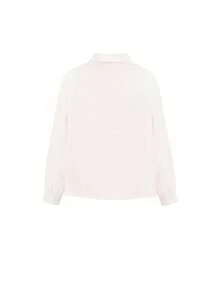 Áo sơ mi dài tay thời trang dành cho nữ, kiểu dáng thanh lịch Pháp, giúp tôn dáng. - trắng - Xem 5