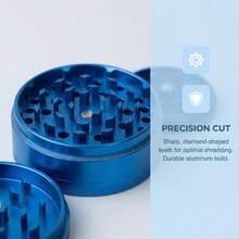 2.5" Skyward Dreams Grinder | Cerulean Clouds Premium Aluminum Grinder, Durable Kitchen Spice, Pepper Grinder - 藍色 - 查看 6