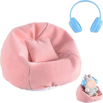 1:12 Dollhouse Miniature Slouchy Sofa, Indoor Decor Micro Sofa Model, Mini Home Desktop Decor, Micro Party Table Game Props, BJD Photo Props, Birthday Cake Decor Gift