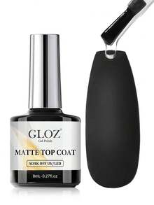 GLOZ 哑光凝胶指甲油封层，免擦拭封层，可卸除哑光效果，持久耐用，DIY美甲礼品，居家美甲沙龙必备，需配合UV/LED灯使用 - 1PC - 查看 9