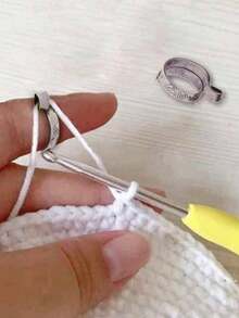 1pc Crochet Hook With Thread Finger Guide Knitting Tool - A - View 3