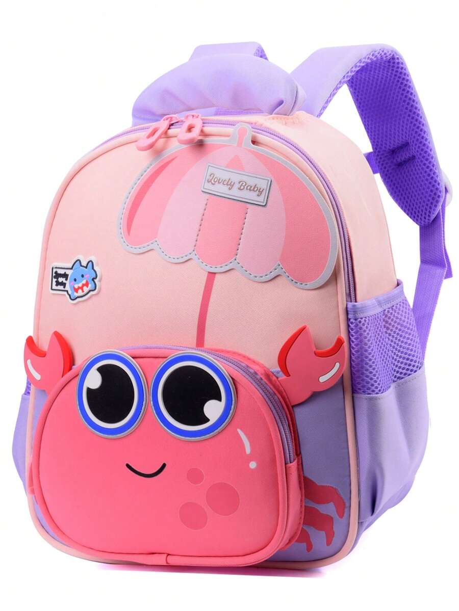 New Cute Pattern Design Student Backpack, Suitable For Boys And Girls, Lightweight And Minimalist, Suitable For School Or Travel