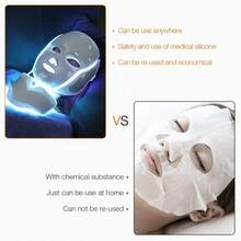 7-Color Light-Emitting LED Head And Neck Beauty Facial Mask Photon Red Light Facial Skin Care Brightening Skin Care Tool - View 9