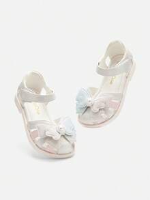 Balabala Girls' Kids New Summer Delicate Gradient Casual Sandals, Fashion Outdoor Footwear - White Red - View 4