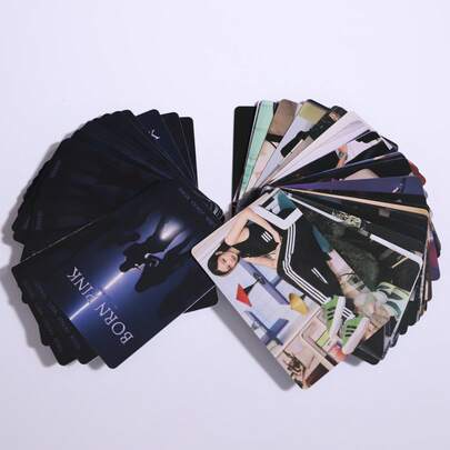 55pcs BLACKPINK BP Born Pink World Tour Photo Cards, KPOP Merchandise, High-Definition Double-Sided Collectible Cards, Suitable As Fan Birthday And Holiday Gifts