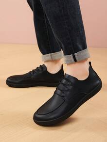 2026 Nuevos mocasines casuales para hombres con punta ancha, transpirables y cómodos, adecuados para pies anchos, tallas grandes - Negro - Ver 7