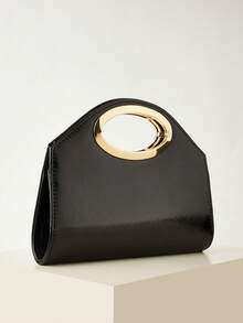 Bolso de mano tejido de moda color caqui AIBBYDAR para mujer, bolso de hombro versátil para vacaciones, playa, viajes de negocios, informal, minimalista, vacaciones. - Negro - Ver 5