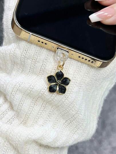 極簡風格花型防塵塞，適用於手機、平板和iPad充電接口