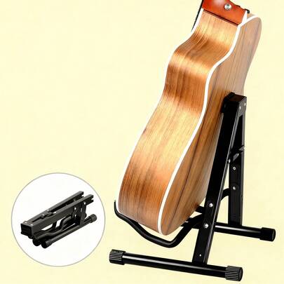 One Guitar Stand, Suitable For Acoustic Guitars, Electric Guitars, And Basses, Portable, Lightweight, And Easy To Fold. A Christmas And Halloween Gift.