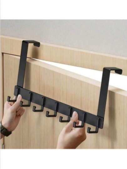 Neue Bohrlochfreie Türhaken, Über-die-Tür-Kleiderbügel, Verlängerte Über-die-Tür-Bügel, Essentiell zum Aufhängen von Kleidung. Sie sind ideal für die Lagerung und Organisation im Schlafzimmer.