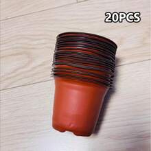 60 pièces/30 pièces Pots de semis bicolores, pots de plantation en plastique souple et flexible convenant aux orchidées, aux succulentes et à diverses plantes, pots de fleurs de paysage - pot de semis - Voir 5