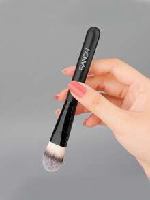 1 舌形粉底刷，易于上妆，适用于液体、膏状、面膜，不结块，扁平粉底化妆刷，高级面部化妆工具。 - 彩色 - 查看 4