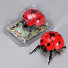 1pc Creative Wind-Up Crawling Ladybug/Bee/Jewel Beetle, No Battery Required, Suitable For Outdoor Decor, Realistic Insect Model Toy - Multicolor - View 16