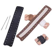 [Free Shipping]DOG Genuine Leather Lever Wrap For Lever Action Rifles & Shotguns, Handcrafted - 黑色/棕色絨面革 - 查看 4