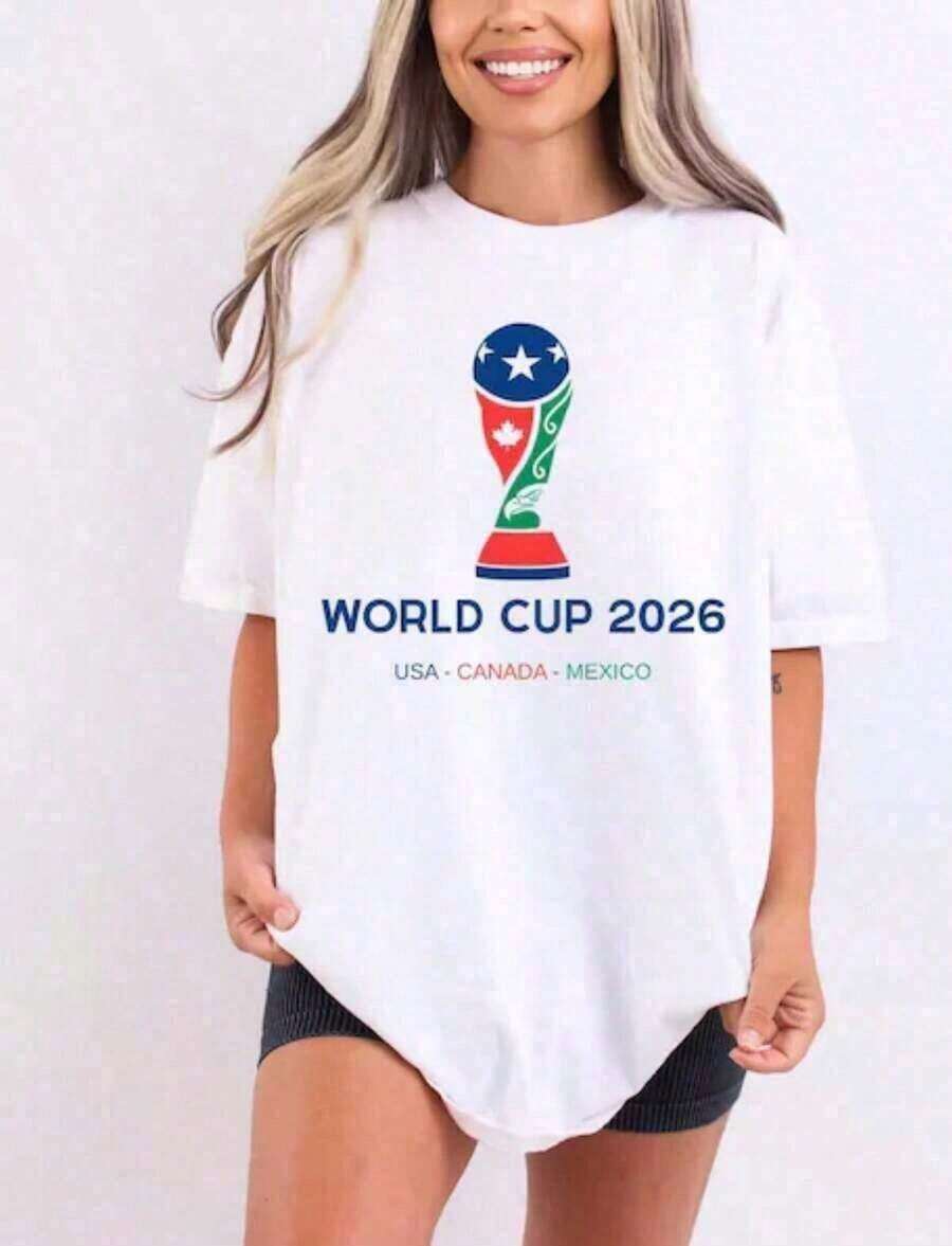 2026 World Cup T Shirt, Cup 2026 Shirt, Soccer Fan Tee, Football World Cup Shirt, World Cup 2026 Graphic Tee, Soccer Lover Gift RJV4 - Trắng 3 - Xem 1