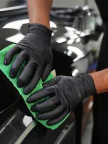 100/50/20 Pairs Black Nitrile Disposable Gloves, Thickened Textured Cleaning Gloves For Kitchen, Home, Mechanic, Tattoo - Multicolor - View 4