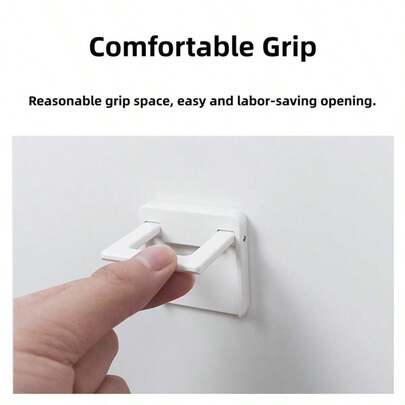 1/2/3pcs Limiter, Sliding Door Lock Latch, Drawer/Cabinet Door/Handle/Window/Security Screen Lock, Drill-Free Sliding Door Lock