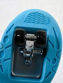 Girls' Sky Blue Wave Pattern , Hook And Loop 4-Wheel Retractable Roller Skates, Children's Sports Inline Skates - Mint Blue - View 9