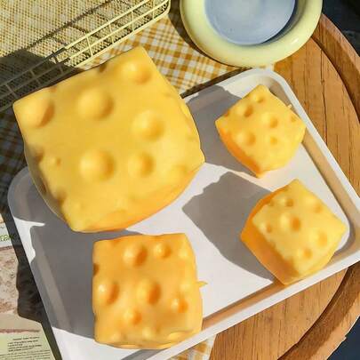 This Square Cheese-Shaped Slow Rebound Soft Toy Adopts A Cute And Realistic Design, Which Is Eye-Catching. Its Soft And Squeezable Slow Rebound Texture Can Provide A Stress-Relieving Experience, And The Dense Material Ensures Durability. It Is Lightweight And Portable, Very Suitable For Carrying Around And Playing, Also An Interesting Stress-Relieving Gift For Holidays.