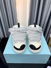 男士复古情侣鞋，厚底低帮乐福鞋，学生运动鞋，带鞋盒，适合送礼、上学、跑步等场合，学生适用 - 彩色 - 查看 1