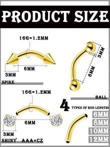 Bộ trang sức xỏ lông mày tinh tế, thẩm mỹ với mặt dây chuyền đá Zirconia dành cho nữ, thích hợp đeo hàng ngày và làm quà tặng dịp lễ. - phong cách A - Xem 2