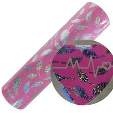 1卷 25x153厘米/9.8英寸x5英尺 3D图案全息热转印乙烯基薄膜 DIY - P088 - 查看 31