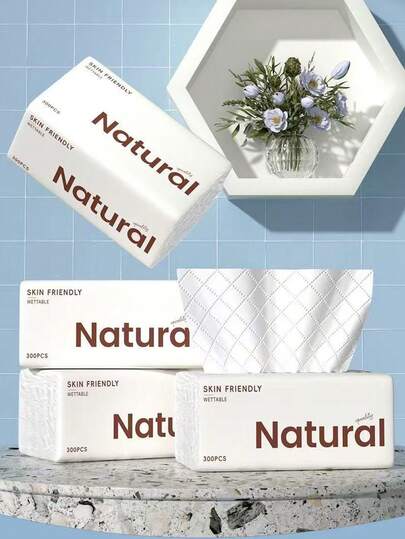 2 Packs Of Wooden Facial Tissue, High Quality Absorbent Disposable Napkins For Home, Dorm, Parties, Weddings, Gatherings, Portable And Soft Facial Tissues, Paper Towels, Toilet Paper, Suitable For Travel