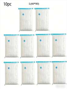 1/5/9/10 Pcs Jumbo Vacuum Storage Bags Set, Including 1 Manual Pump. These Bags Are Designed To Save Space, Provide Airtight Compression, And Protect Against Dust And Moisture - Multicolor - View 16