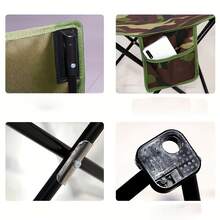1pc Outdoor Folding Moon Chair, Beach Chair, Fishing Chair, Foldable Camping Table And Chair, Portable Outdoor Leisure Camouflage Folding Chair, Foldable Stool, Portable Sketching Folding Chair, Camping Chair, Fishing Gear, Beach Accessories, Spring Camping Gear, Easter Picnic Essentials, Memorial Day Outdoor Seating, Road Trip Necessity, Beach Travel Essential - Multicolor - View 5