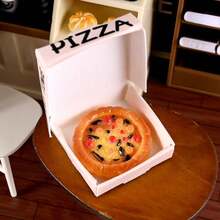 1:12 Miniature Pizza Set, Realistic Multi-Flavor Food Toy, DIY Dollhouse Accessory, Food Model Decor - Multicolor - View 6