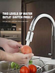 1 件装水龙头延长管，360 度旋转，两档调节，防溅厨房浴室延长管，通用洗脸盆水龙头延长管，厨房浴室延长管，易于安装，家居用品，家装材料 - 均碼 - 查看 5