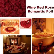 1000 PCS Artificial Red Petals, Rose Petals For Weddings, Valentine's Day, Birthdays, Romantic Atmosphere - Burgundy - View 5