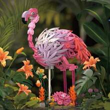 Flamingo Model, Floral & Animal Series Wooden Puzzle Decoration, Relaxing Assembly Experience, Suitable As Holiday/Birthday Gift - Multicolor - View 4